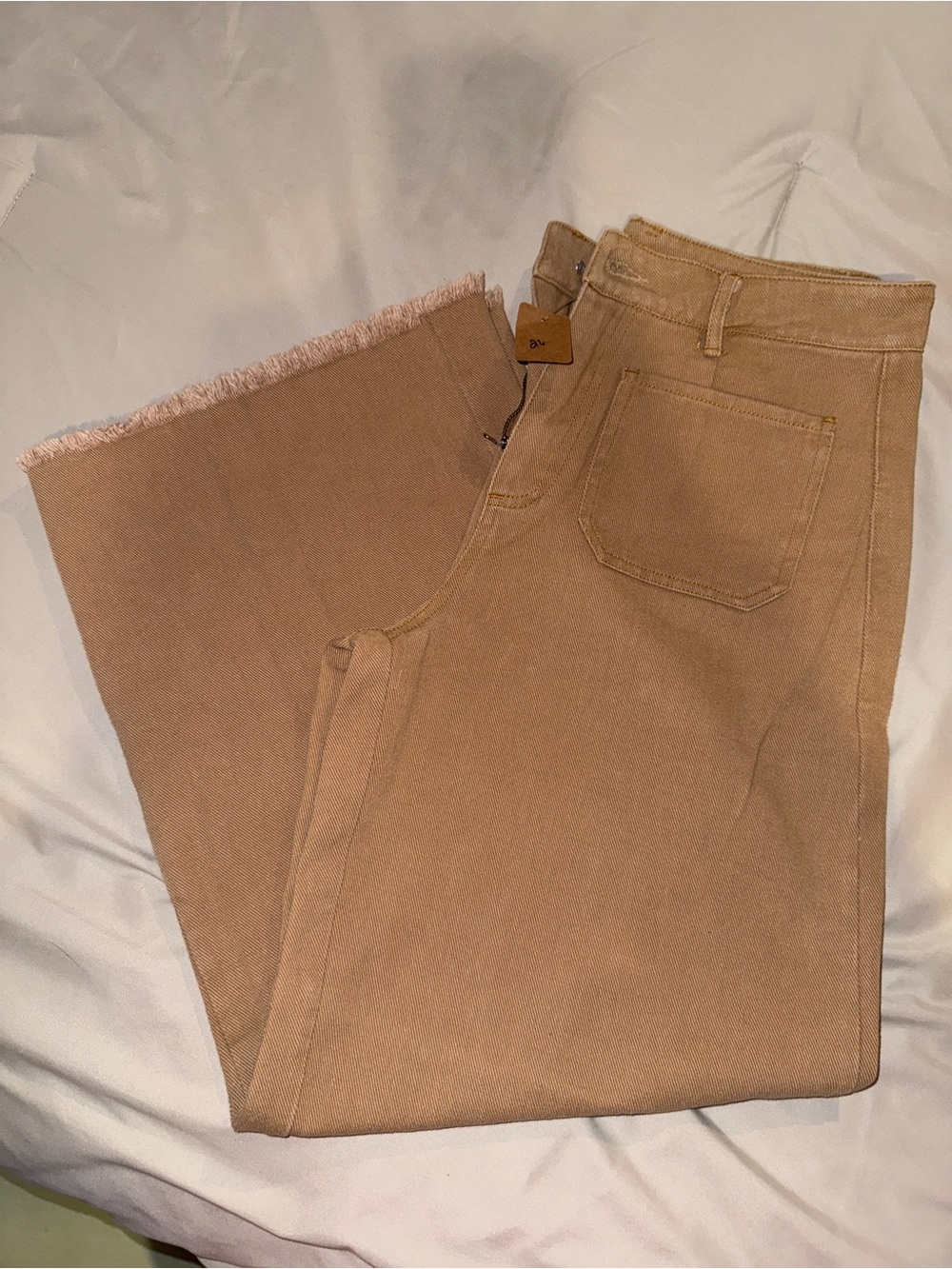 High-Waist Wide-Leg Pants in Camel Umgee READ DESCRIPTION